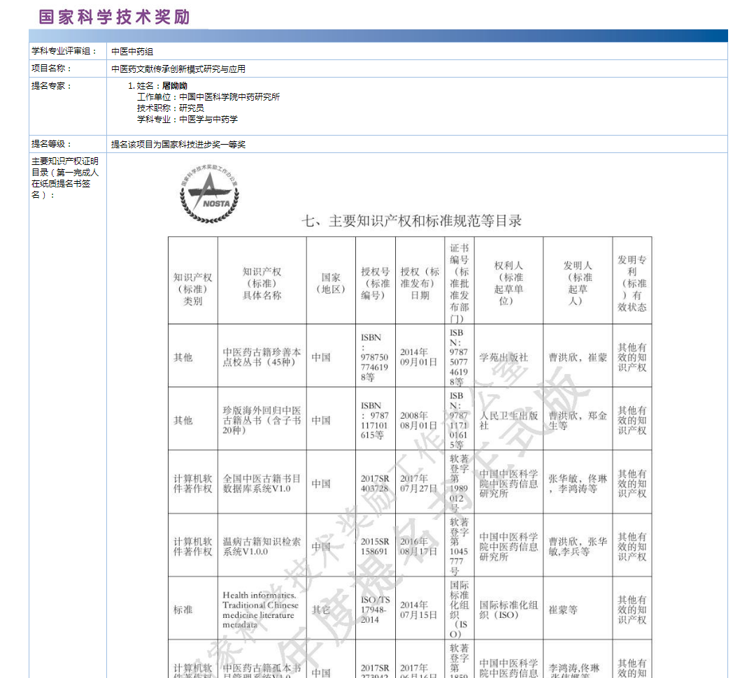 钟南山团队入围国家科技奖提名